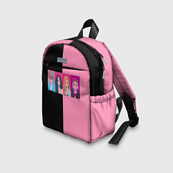 Детский рюкзак Группа Black pink на черно-розовом фоне, цвет: 3D-принт — фото 2