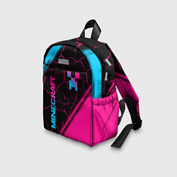 Детский рюкзак Minecraft - neon gradient: надпись, символ, цвет: 3D-принт — фото 2