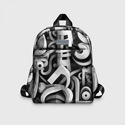 Детский рюкзак Монохромный паттерн, цвет: 3D-принт