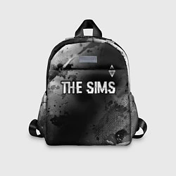 Детский рюкзак The Sims glitch на темном фоне: символ сверху, цвет: 3D-принт