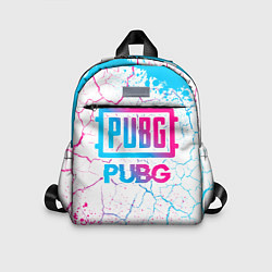 Детский рюкзак PUBG neon gradient style, цвет: 3D-принт