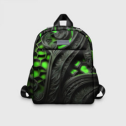 Детский рюкзак Green black abstract