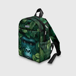 Детский рюкзак Горилла в кустах джунгли, цвет: 3D-принт — фото 2