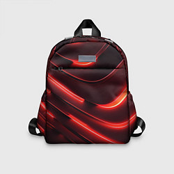 Детский рюкзак Красный неон абстракция, цвет: 3D-принт