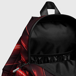 Детский рюкзак Красный неон абстракция, цвет: 3D-принт — фото 2