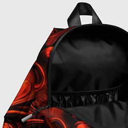 Детский рюкзак Объемные оранжевые узоры, цвет: 3D-принт — фото 2