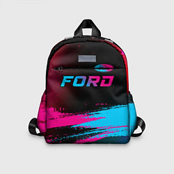 Детский рюкзак Ford - neon gradient: символ сверху, цвет: 3D-принт