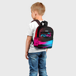 Детский рюкзак Ford - neon gradient: символ сверху, цвет: 3D-принт — фото 2