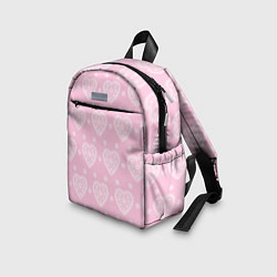 Детский рюкзак Розовое кружево сердечки, цвет: 3D-принт — фото 2