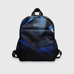 Детский рюкзак Черная и голубая текстура, цвет: 3D-принт