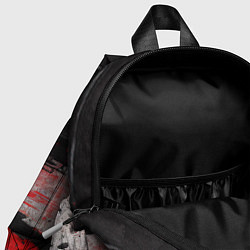 Детский рюкзак Черный белый красный цвет, цвет: 3D-принт — фото 2