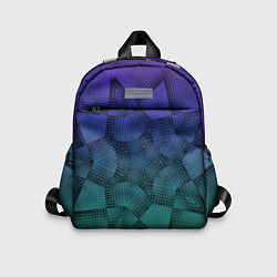 Детский рюкзак Холодный градиент зелено-фиолетовый, цвет: 3D-принт