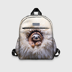 Детский рюкзак Ленивец в меху, цвет: 3D-принт