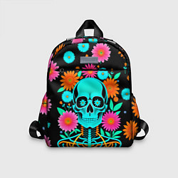 Детский рюкзак Неоновый скелет в цветах