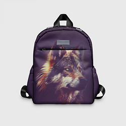Детский рюкзак Задумчивый волк, цвет: 3D-принт