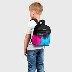 Детский рюкзак Honda - neon gradient: символ сверху, цвет: 3D-принт — фото 2