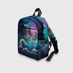 Детский рюкзак Космическая Большая волна в Канагаве, цвет: 3D-принт — фото 2