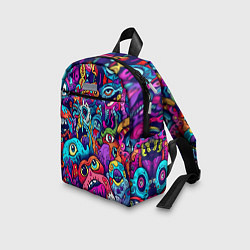 Детский рюкзак Кислотные монстры, цвет: 3D-принт — фото 2