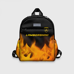 Детский рюкзак Lamborghini - gold gradient: символ сверху, цвет: 3D-принт
