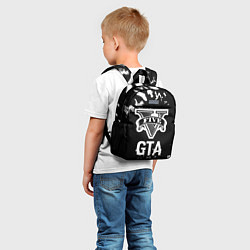 Детский рюкзак GTA glitch на темном фоне, цвет: 3D-принт — фото 2