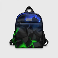 Детский рюкзак Разлом синих и зеленых плит, цвет: 3D-принт