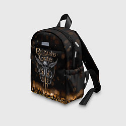 Детский рюкзак Baldurs Gate 3 logo dark gold logo, цвет: 3D-принт — фото 2