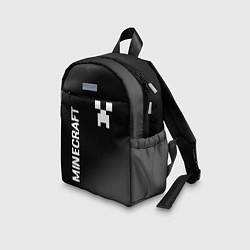 Детский рюкзак Minecraft glitch на темном фоне: надпись, символ, цвет: 3D-принт — фото 2