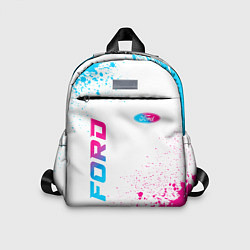 Детский рюкзак Ford neon gradient style: надпись, символ, цвет: 3D-принт