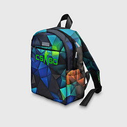 Детский рюкзак CSGO blue abstract, цвет: 3D-принт — фото 2