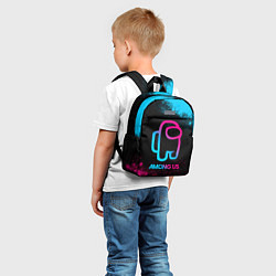 Детский рюкзак Among Us - neon gradient, цвет: 3D-принт — фото 2