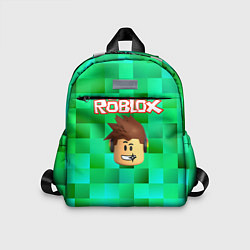 Детский рюкзак Roblox head на пиксельном фоне