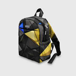 Детский рюкзак Black yellow elements, цвет: 3D-принт — фото 2