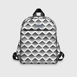 Детский рюкзак Ромбы из черных треугольников, цвет: 3D-принт