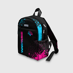 Детский рюкзак Warframe - neon gradient: надпись, символ, цвет: 3D-принт — фото 2