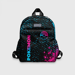 Детский рюкзак Pokemon - neon gradient: надпись, символ, цвет: 3D-принт