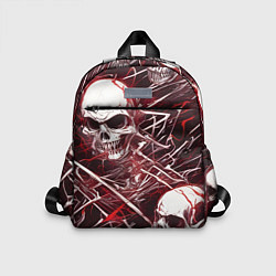 Детский рюкзак Красные скелетоны, цвет: 3D-принт