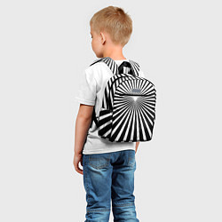 Детский рюкзак Черно-белая полосатая иллюзия, цвет: 3D-принт — фото 2