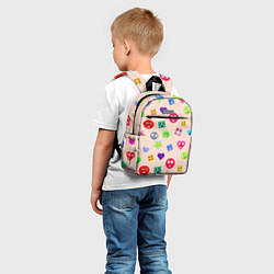 Детский рюкзак Разные смайлики, цвет: 3D-принт — фото 2
