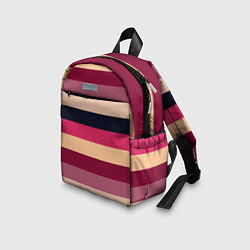 Детский рюкзак Широкие полосы розовый, цвет: 3D-принт — фото 2