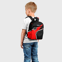 Детский рюкзак Fox мотокросс - красный, цвет: 3D-принт — фото 2