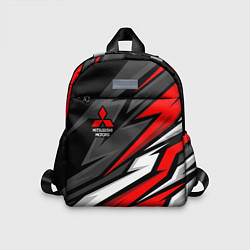 Детский рюкзак Митсубиси - красный спортивный, цвет: 3D-принт