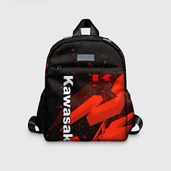 Детский рюкзак Кавасаки - красные брызги, цвет: 3D-принт
