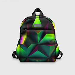 Детский рюкзак Зеленый калейдоскоп абстракция, цвет: 3D-принт