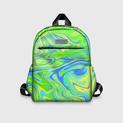 Детский рюкзак Неоновая абстракция волны, цвет: 3D-принт