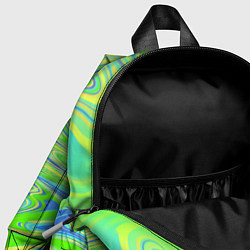 Детский рюкзак Неоновая абстракция волны, цвет: 3D-принт — фото 2