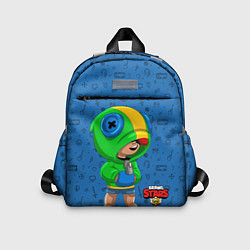 Детский рюкзак Леон из Бравл Старс синий, цвет: 3D-принт