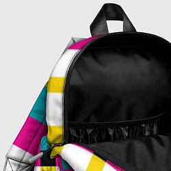 Детский рюкзак Геометрический ретро узор cmyk, цвет: 3D-принт — фото 2