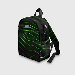 Детский рюкзак Green abstract dark background, цвет: 3D-принт — фото 2