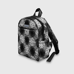 Детский рюкзак Симметричная черно-белая паутина, цвет: 3D-принт — фото 2