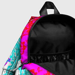 Детский рюкзак Тай-дай бирюзово-розовый, цвет: 3D-принт — фото 2